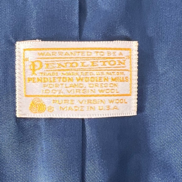 Pendleton Men's Wool Blazer Jacket Navy Blue 100% Virgin Wool Vintage USA Made - Picture 4 of 4
